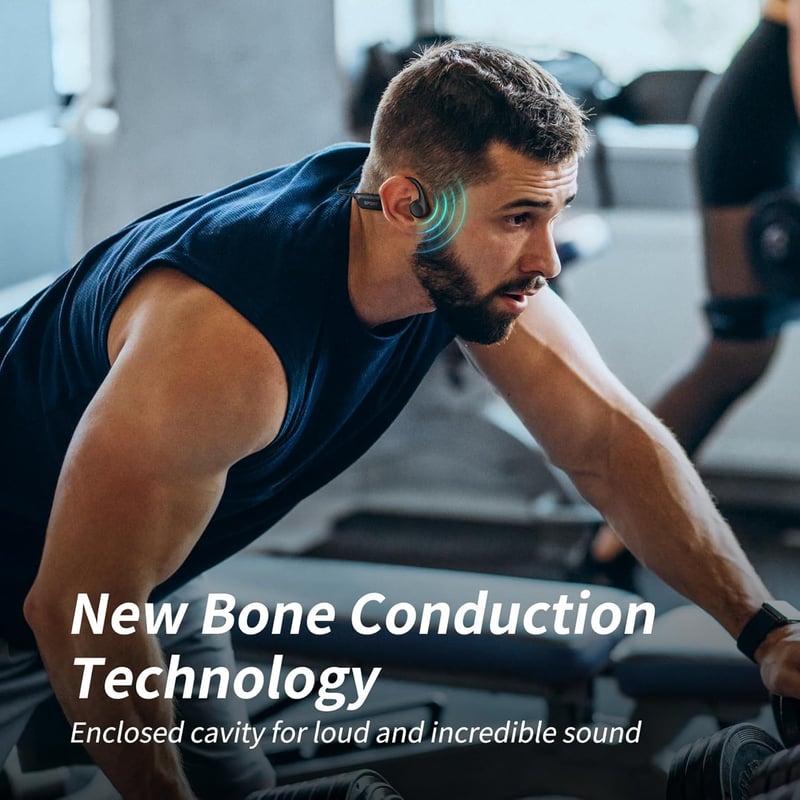 Bluetooth 5.3 Bone Conduction Headphones - Waterproof Sports Earbuds