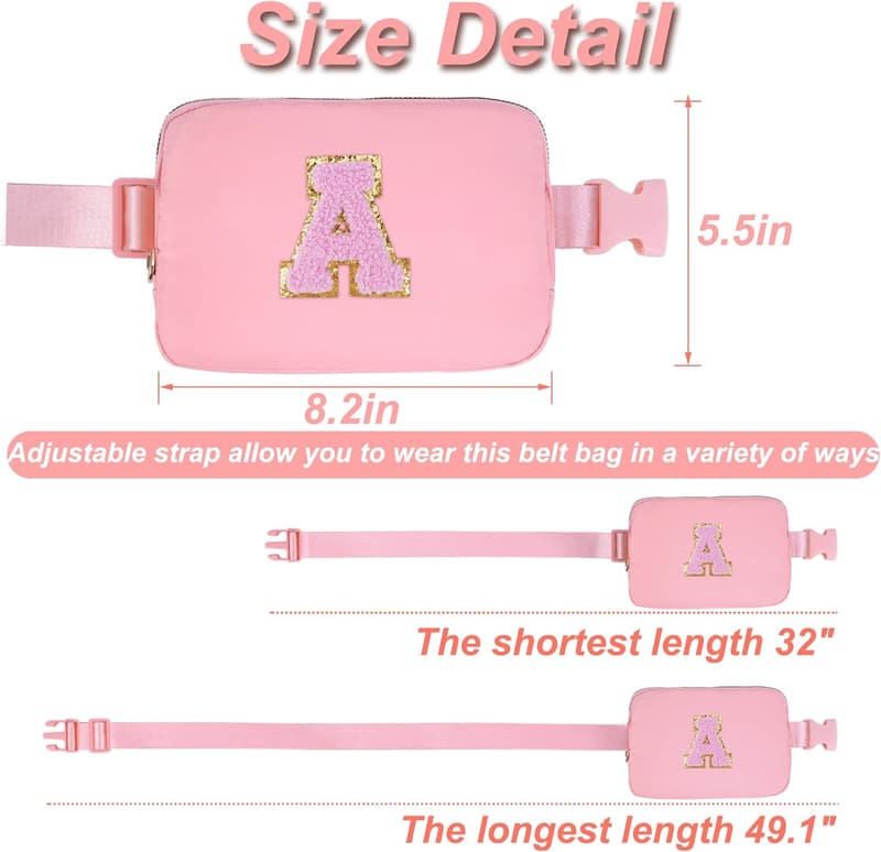 Cute Peach Fanny Pack for Girls and Teens