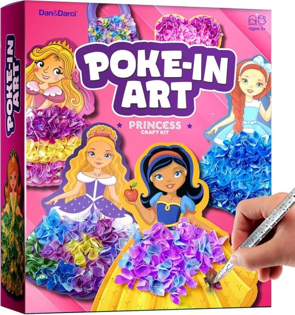 Magical Princesses Art Kit - Mess-Free Craft for Girls 4-9