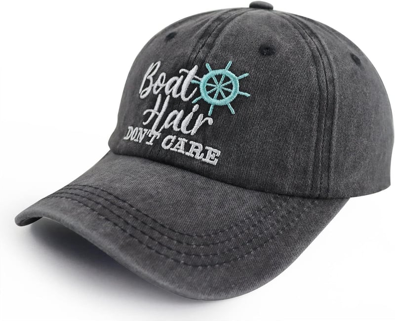 Adjustable Distressed Denim Fishing Cap for Men & Women