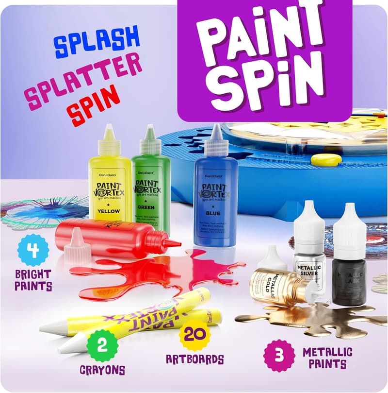 Kids' Spin Art Machine Kit - Arts & Crafts Gift for Ages 6-12
