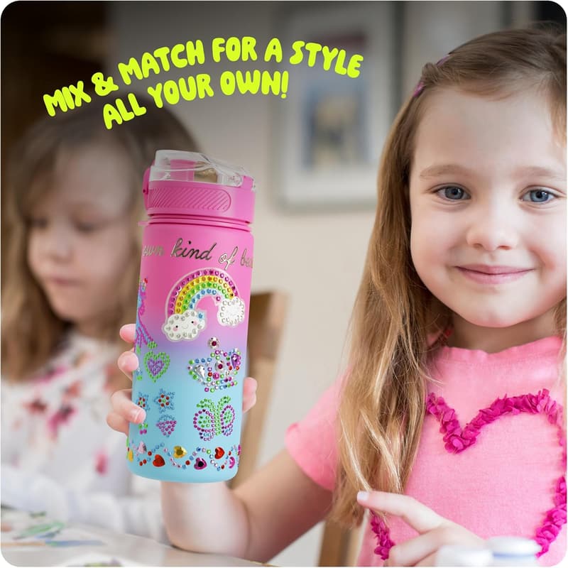 DIY Glow-in-the-Dark Water Bottle Kit for Girls Ages 4-8