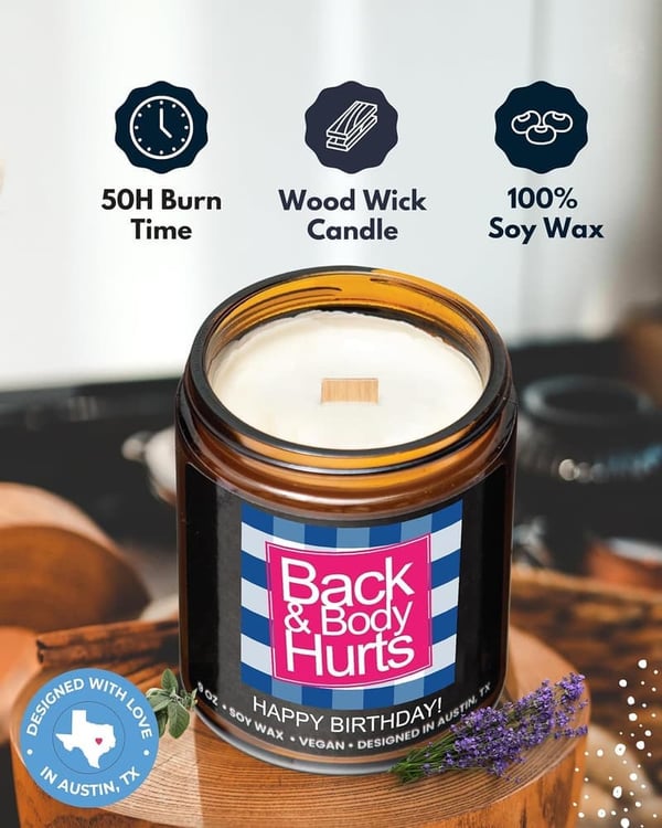 Funny Birthday Candle for Men and Women - Long-Lasting Scent