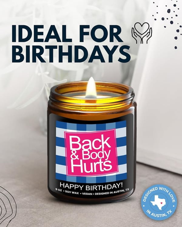 Funny Birthday Candle for Men and Women - Long-Lasting Scent