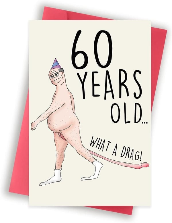 60th Birthday Card for Him - Funny Gift for Men
