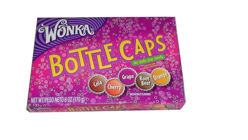 Soda Pop Flavored Wonka Bottle Caps Hard Candy - 6 oz