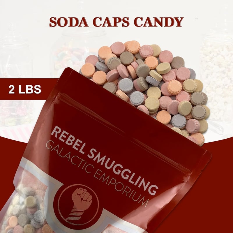 Rebel Smuggling Soda Caps Hard Candy - 2LB Bulk Bag