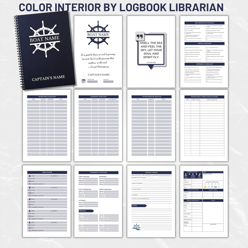 Nautical Diary: Personalized Captain's Log for Boat Owners