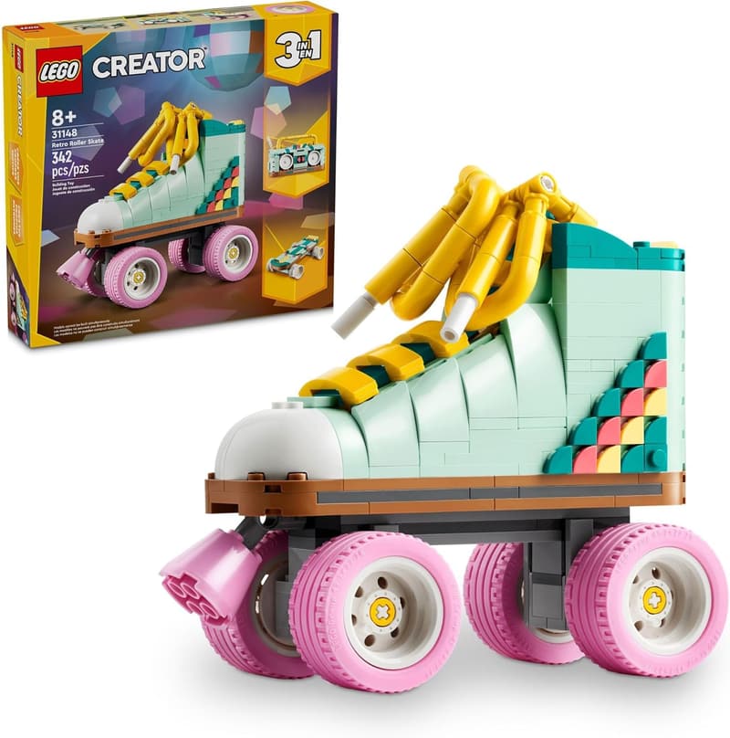 Retro Roller Skate Building Kit - 3-in-1 Toy for Ages 8+