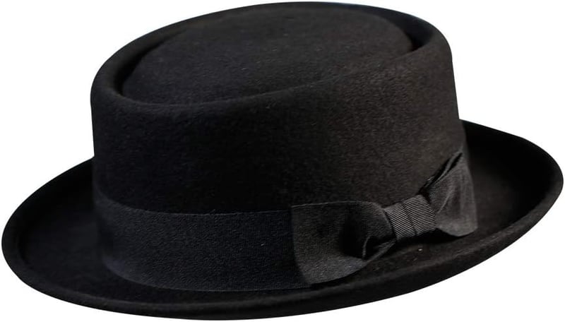Wool Felt Pork Pie Hat for Men and Women