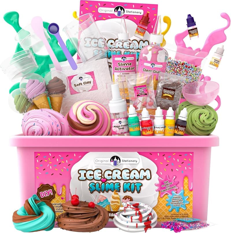 DIY Ice Cream Slime Kit for Girls – Fun Birthday Gift for Ages 8-10