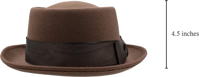 Casual Felt Pork Pie Hat - Gangster Costume Accessory