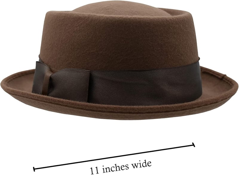 Casual Felt Pork Pie Hat - Gangster Costume Accessory