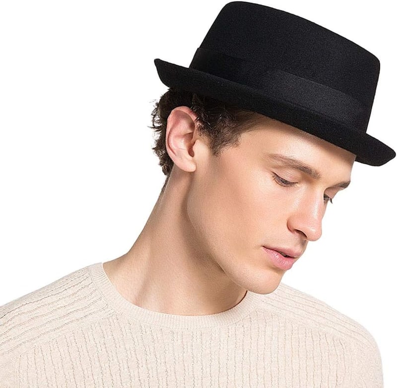 Men's 100% Wool Felt Pork Pie Hat