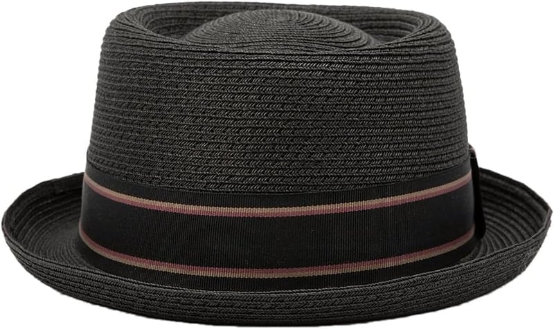 Heisenberg Straw Porkpie Hat with Ribbon for Men