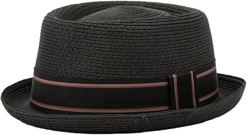 Heisenberg Straw Porkpie Hat with Ribbon for Men
