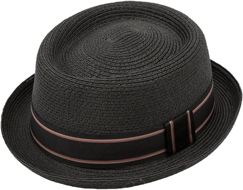Heisenberg Straw Porkpie Hat with Ribbon for Men