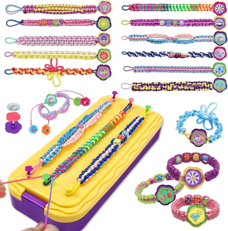 Friendship Bracelet Making Kit for Kids Age 8-12 - Birthday Gift