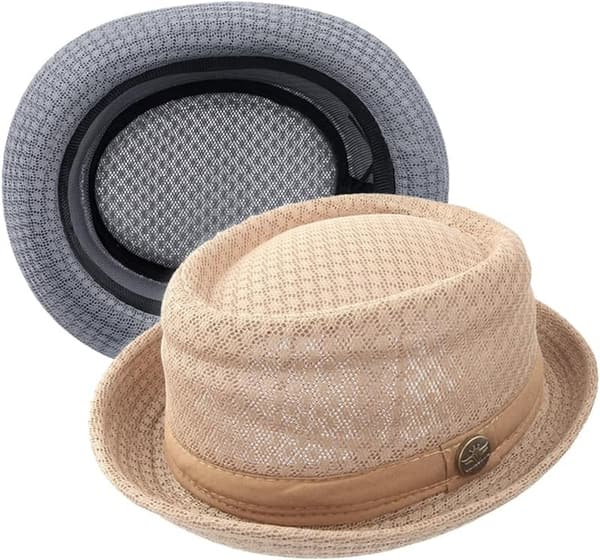 Summer Straw Pork Pie Hat - Beach Party Fedora for All