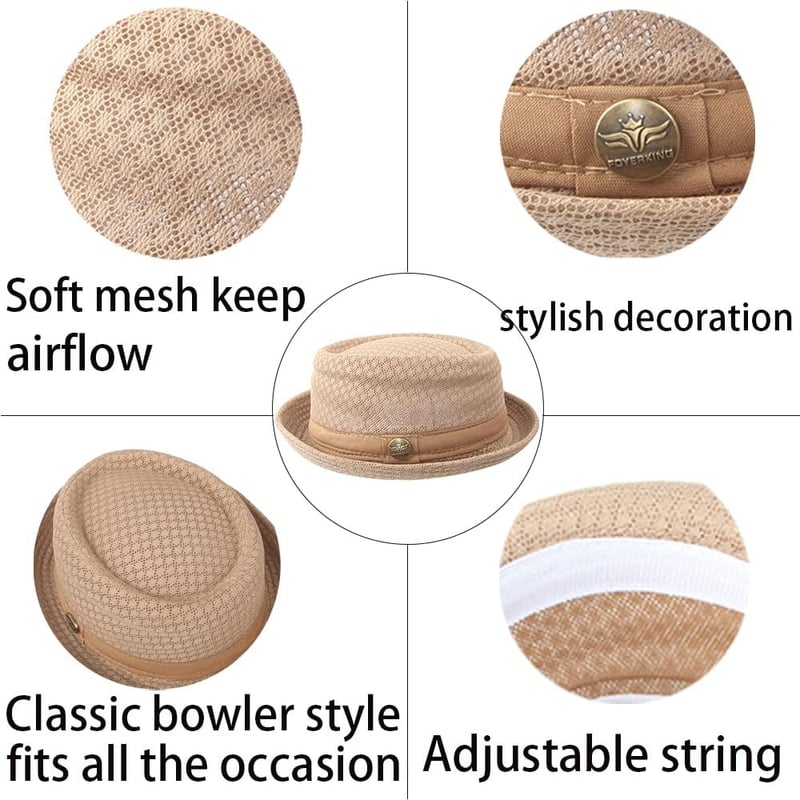 Summer Straw Pork Pie Hat - Beach Party Fedora for All
