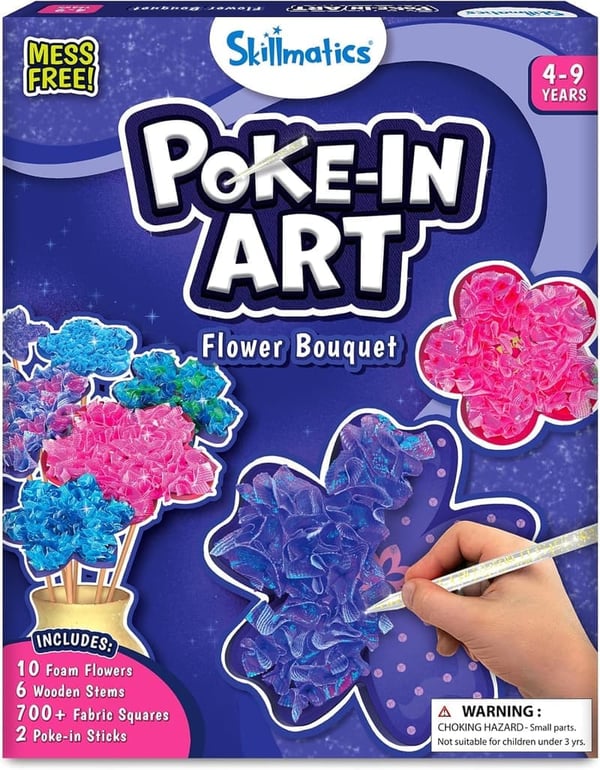 Kids' DIY Flower Bouquet Craft Kit - Mess-Free Creative Fun