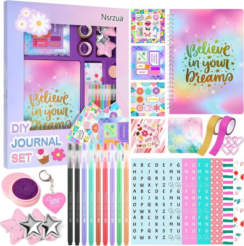 DIY Journal Kit for Girls Ages 8-14 - Fun Birthday Gift