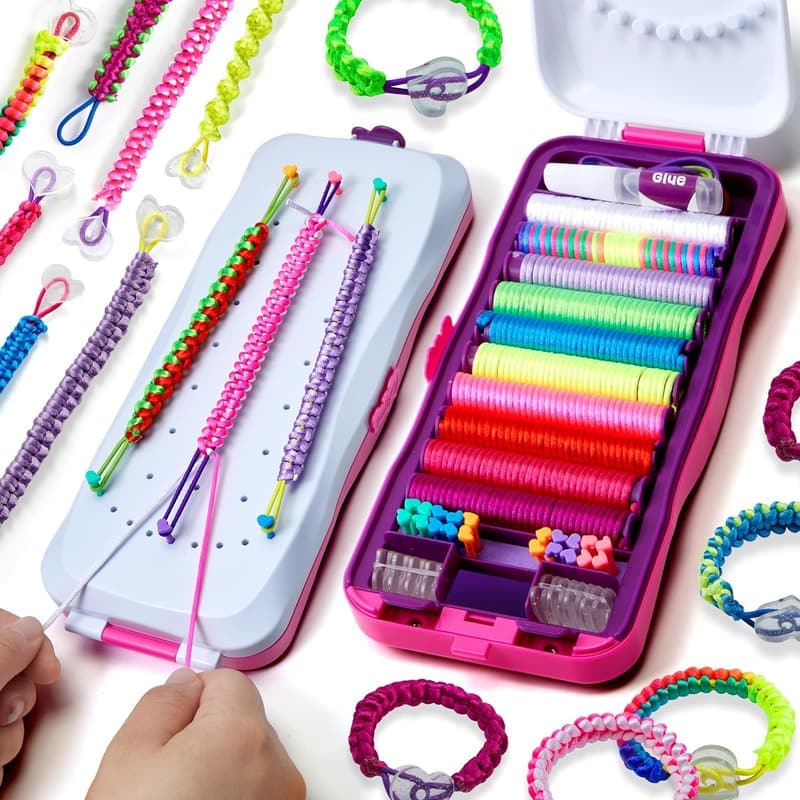 Friendship Bracelet Making Kit for Kids Age 8-12 - Birthday Gift