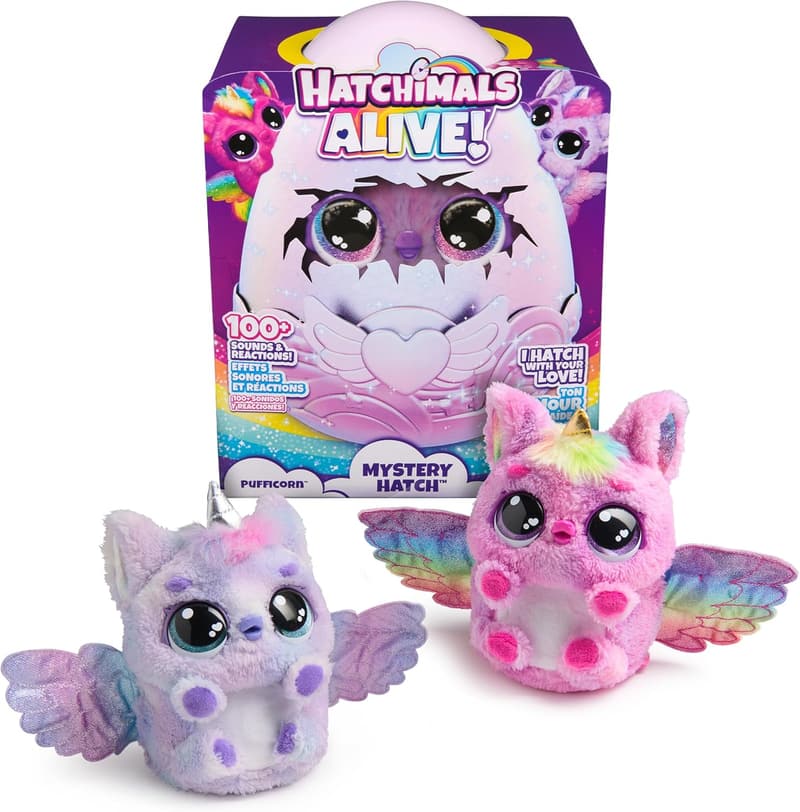 Hatchimals Alive Mystery Pufficorn Interactive Toy with Lights & Sounds