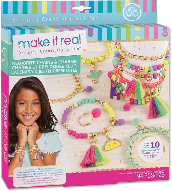 DIY Charm Bracelet Kit for Tweens & Girls - 195 Pieces