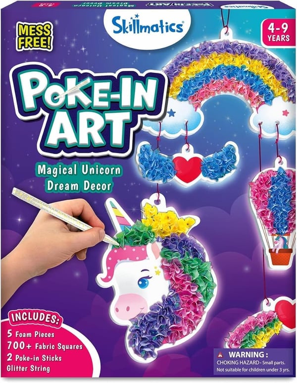 Magical Unicorn Poke-in Art Kit for Kids Ages 4-9