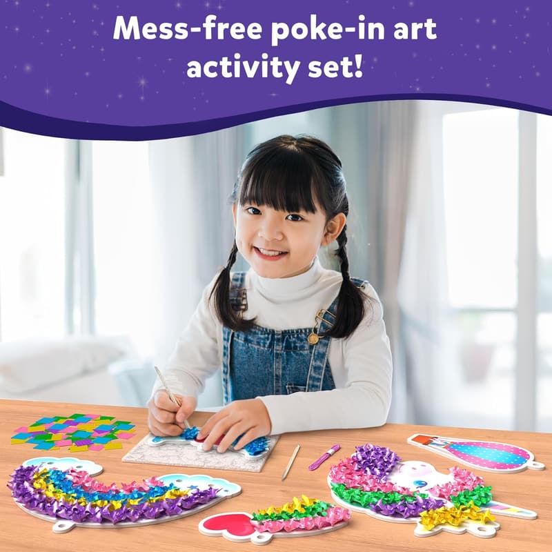 Magical Unicorn Poke-in Art Kit for Kids Ages 4-9