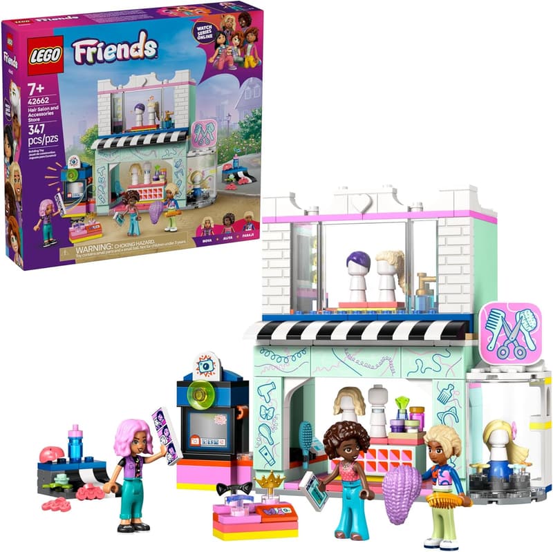 LEGO Friends Hair Salon Building Set with 3 Minidolls, Ages 7+