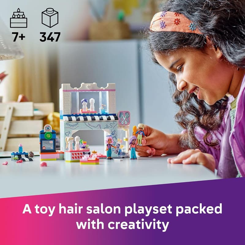 LEGO Friends Hair Salon Building Set with 3 Minidolls, Ages 7+