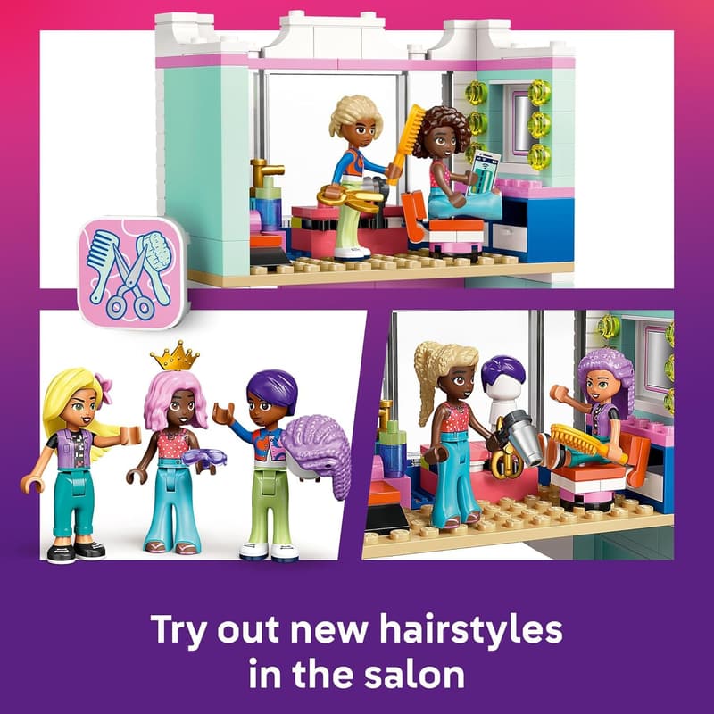 LEGO Friends Hair Salon Building Set with 3 Minidolls, Ages 7+