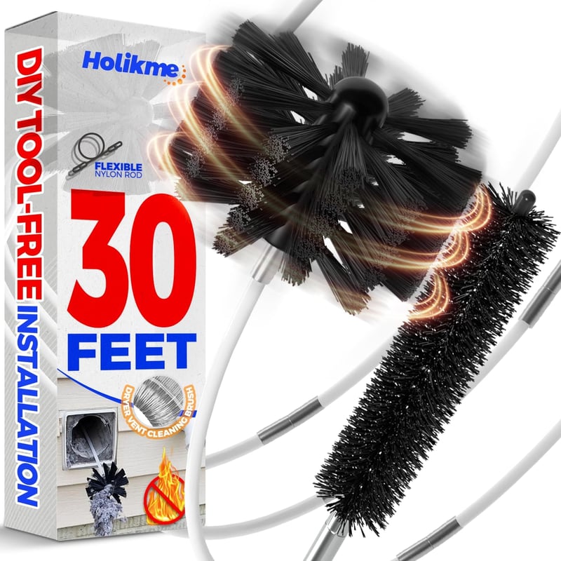 30-Foot Flexible Dryer Vent Cleaner Kit with Drill Attachment