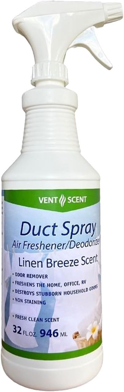 HVAC Air Freshener Spray with Essential Oils, Linen Breeze