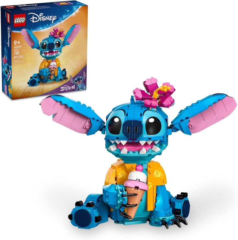 LEGO Disney Stitch Building Kit with Ice Cream Cone for Kids