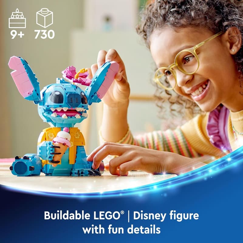 LEGO Disney Stitch Building Kit with Ice Cream Cone for Kids