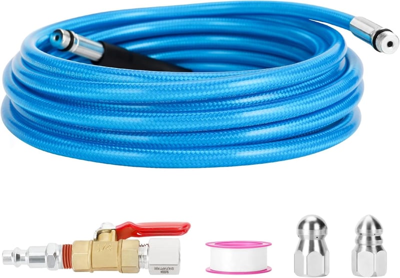 Dryer Vent Cleaning Kit: 23ft Hose & Nozzles