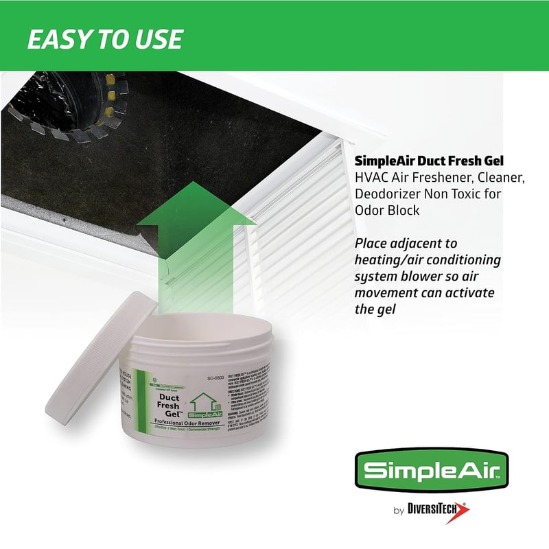Non-Toxic HVAC Air Freshener & Deodorizer Gel - Small