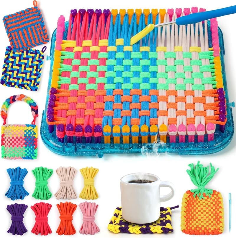DIY Weaving Loom Kit for Kids, Ideal Gift for Ages 5-13