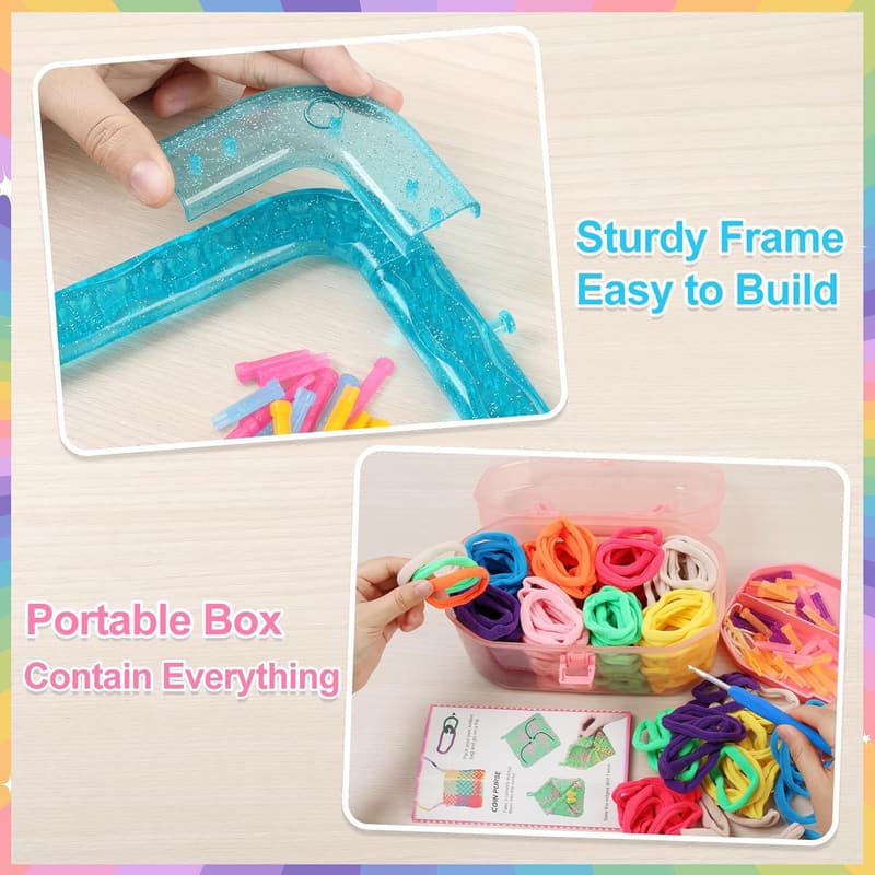 DIY Weaving Loom Kit for Kids, Ideal Gift for Ages 5-13