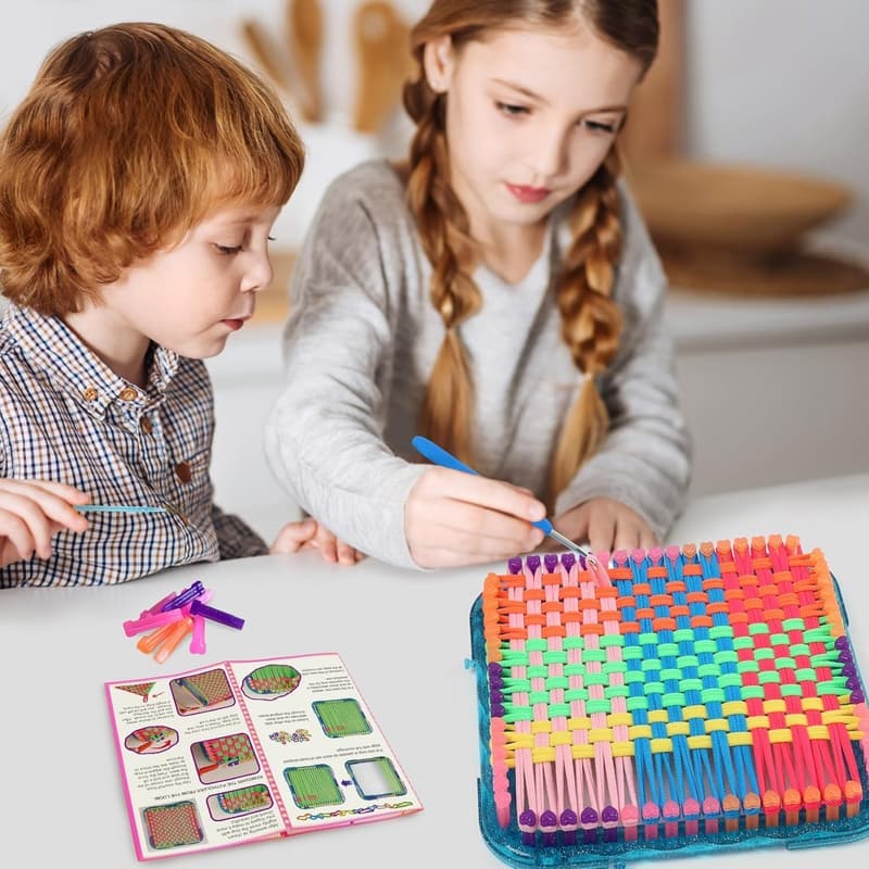 DIY Weaving Loom Kit for Kids, Ideal Gift for Ages 5-13