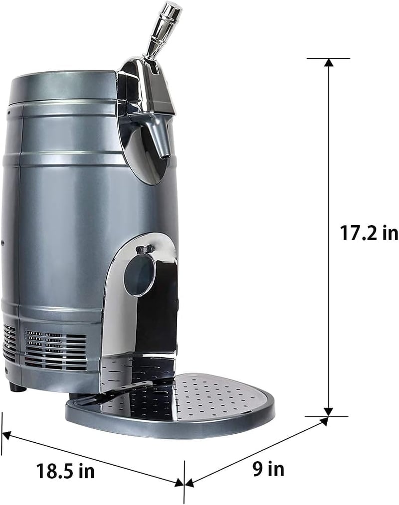 Mini Beer Keg Cooler with Dual Taps - 12V DC & 110V AC