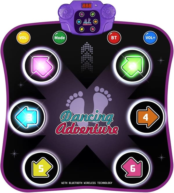 Birthday Dance Mat for Kids - Light-Up Wireless Bluetooth Pad