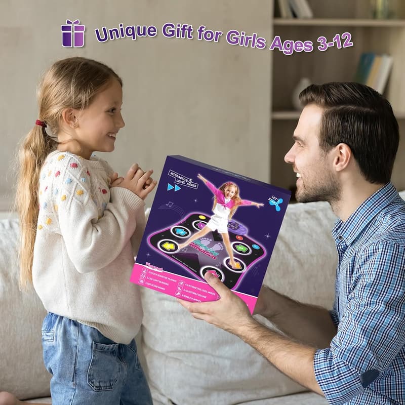 Birthday Dance Mat for Kids - Light-Up Wireless Bluetooth Pad