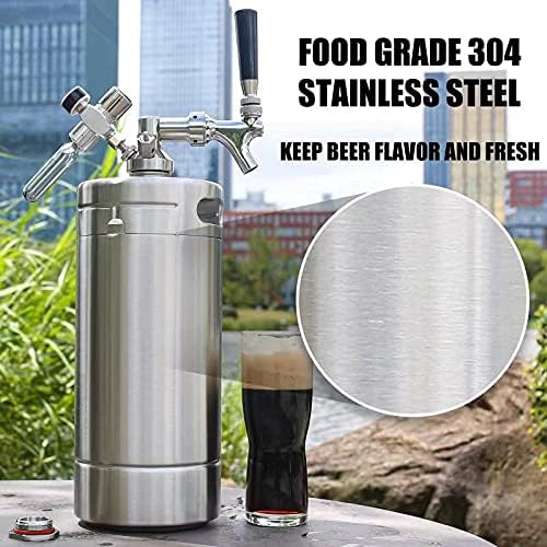 Pressurized Mini Keg Growler - 128oz Home Dispensing System