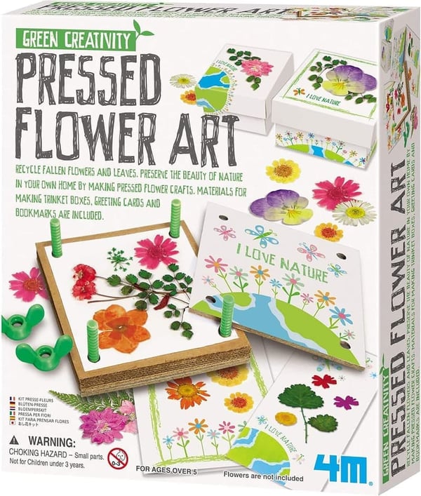Pressed Flower Art Kit for Kids 5+, Eco-Friendly DIY Crafts