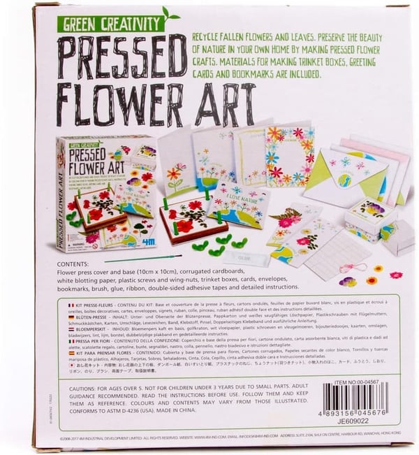Pressed Flower Art Kit for Kids 5+, Eco-Friendly DIY Crafts