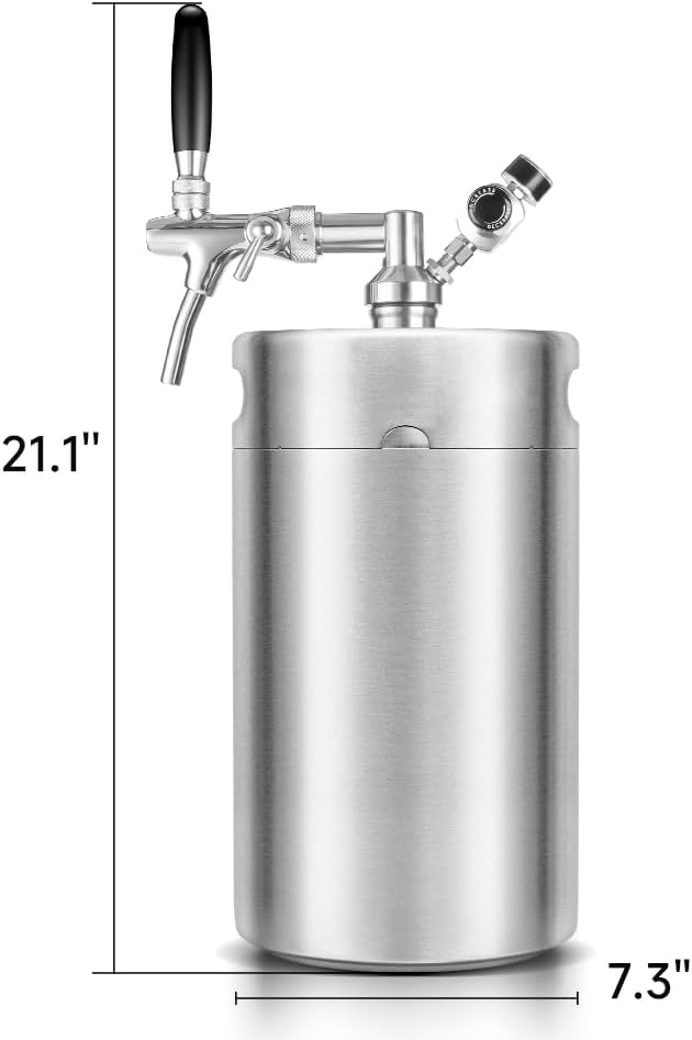 Pressurized Mini Keg Growler - Home Dispensing System